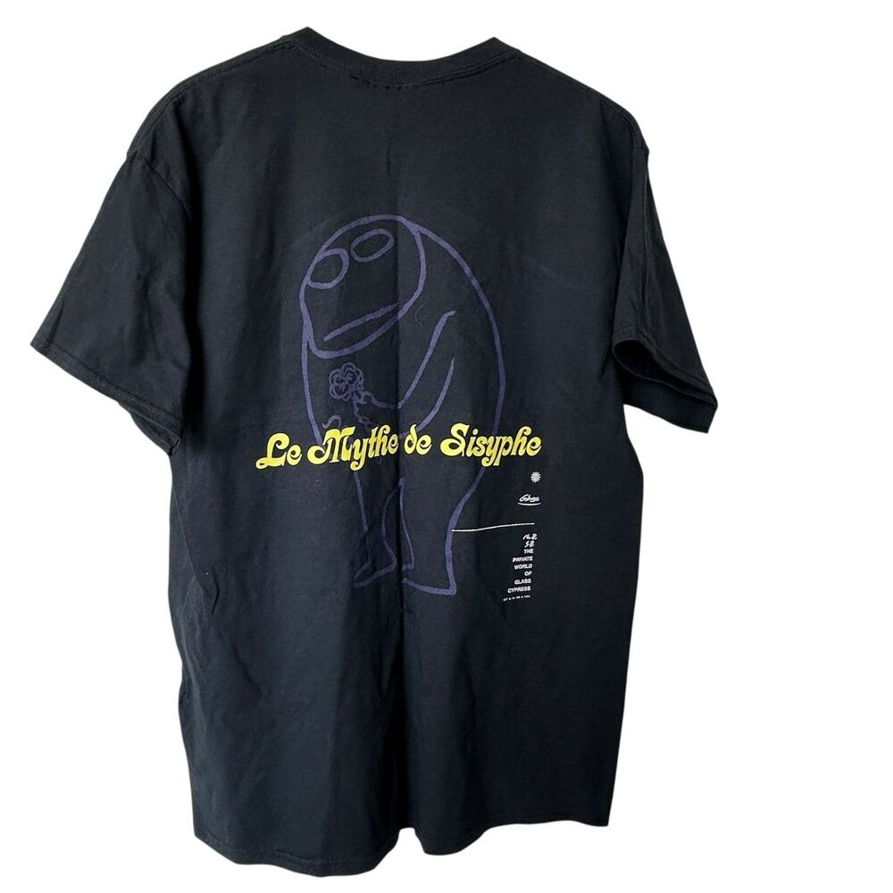 Glass Cypress L Men’s Black T Shirt Le mythe De Sisyphe Cotton Top US made